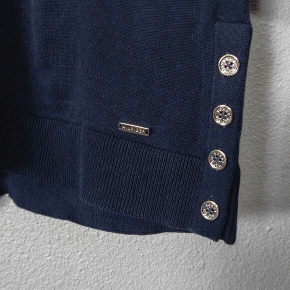 Tommy Hilfiger Women’s Sweater Y2K Coastal Preppy Navy Red White Stripe Size S - Picture 5 of 7